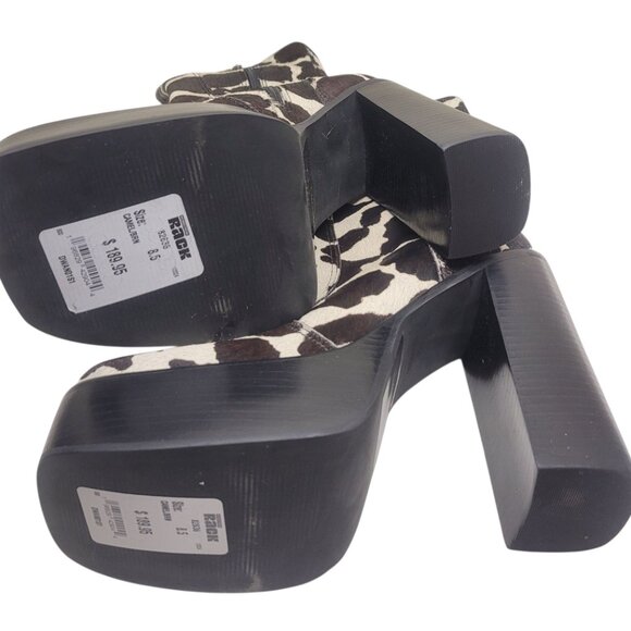 Steve Madden Leather Chunky Cow Platform Boots $189 Nordstroms Unworn sz 8.5 - Picture 3 of 9